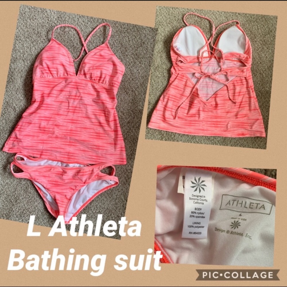 Athleta Tankini Top and Bottom Swimsuit